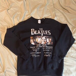 The Beatles Black Crewneck Sweater Iconic Design